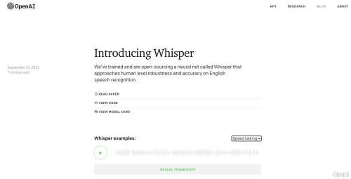 Whisper（OpenAI）
