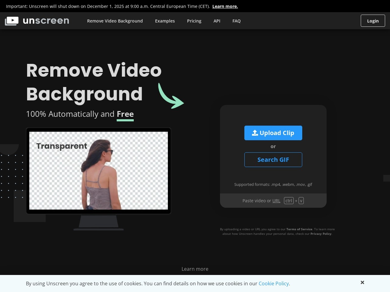 Unscreen AI视频抠图工具